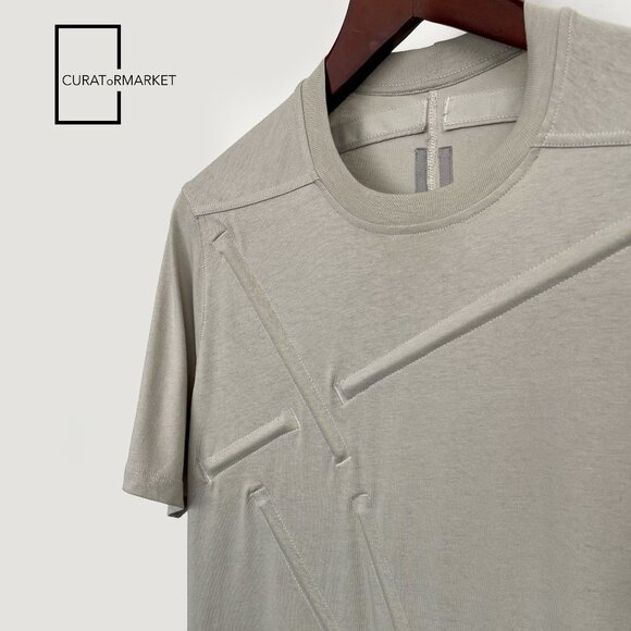 Rick Owens: Runway Aluminum Loose Rod Oyster Level T Shirt SS19 Babel - Picture 4 of 16